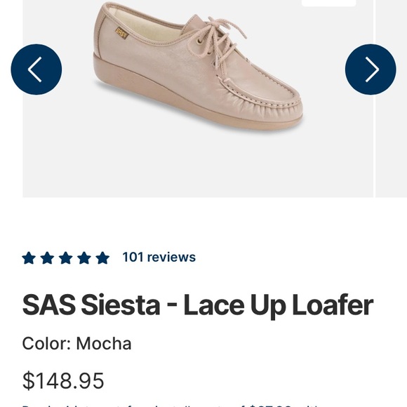 Tan SAS Siesta Lace Up Loafer - Picture 9 of 9
